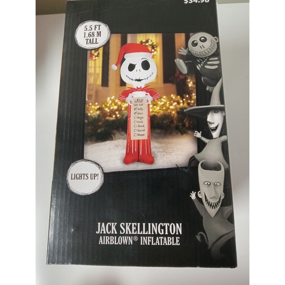 Gemmy 5.5 Disney Nightmare Before Christmas Jack Skellington Inflatable Lighted - Picture 3 of 5